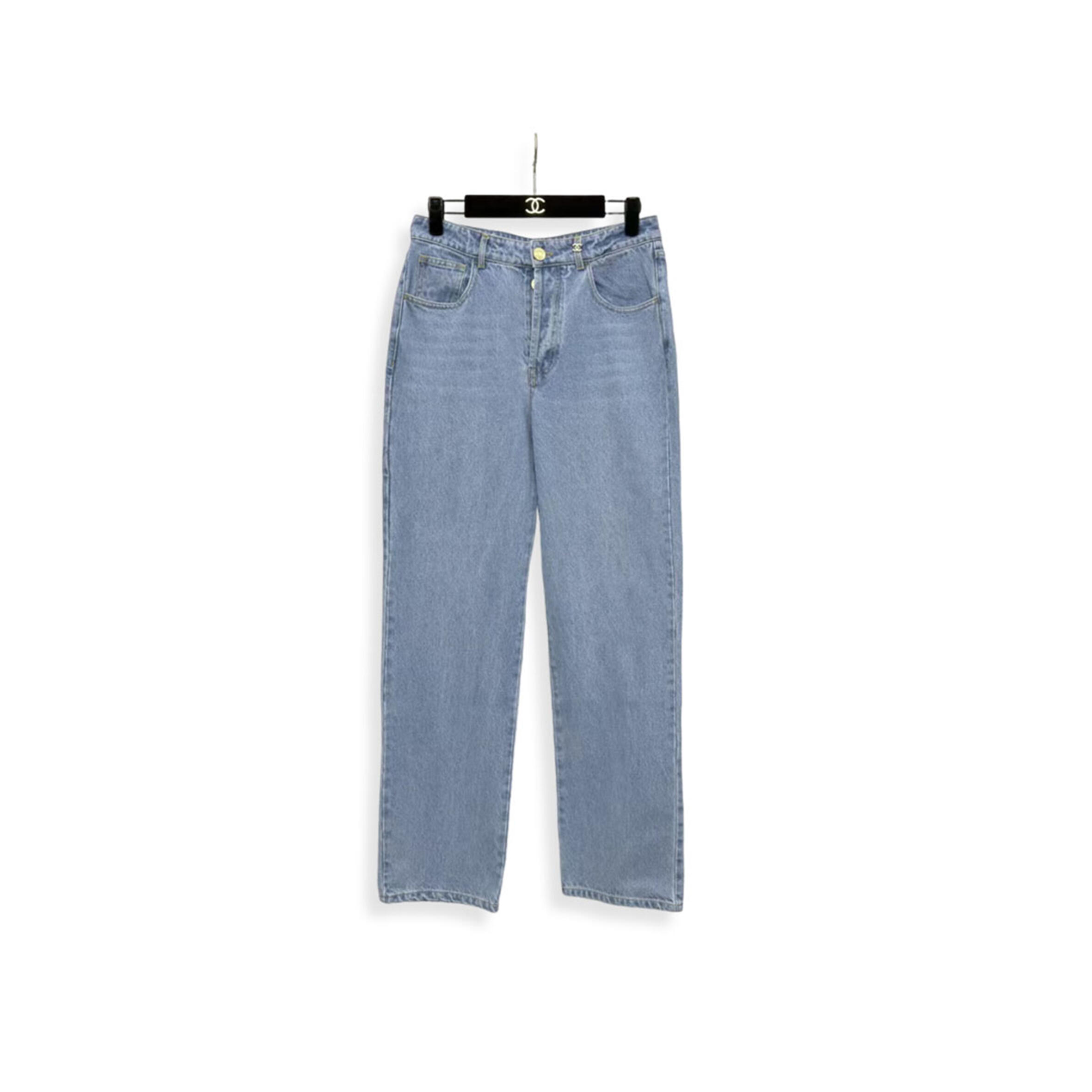CHANEL WASHED DENIM JEANS